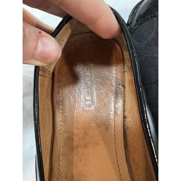 Coach Fortunata Black Driving Loafer Flats Size 7.5 B - Picture 3 of 13
